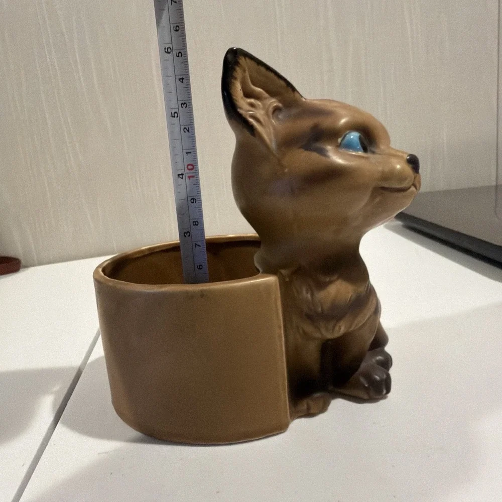 VTG‎ Caffco Japan Brown Cat Planter E3078